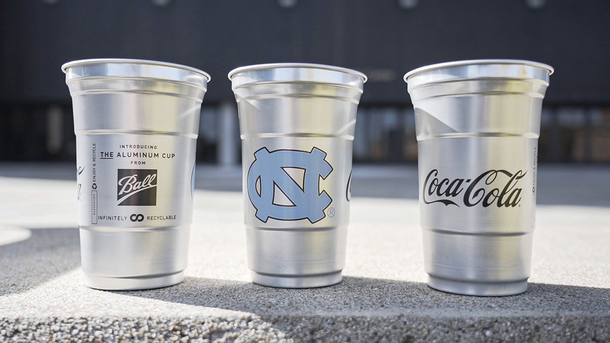 Tar Heels, Ball Corp. introduce recyclable aluminum cups at sporting events  | UNC-Chapel Hill