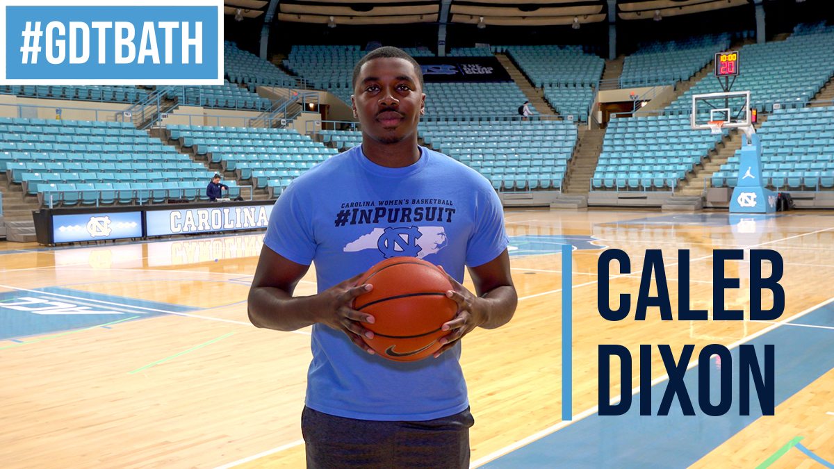 Caleb Dixon on the basketball court.