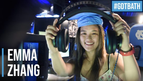 Emma Zhang in the e-sports arena.