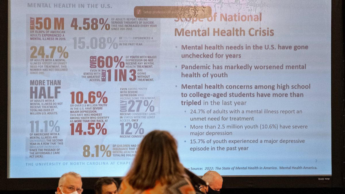Dr. Samantha Meltzer-Brody told the Board of Trustees during her presentation on student mental health.|