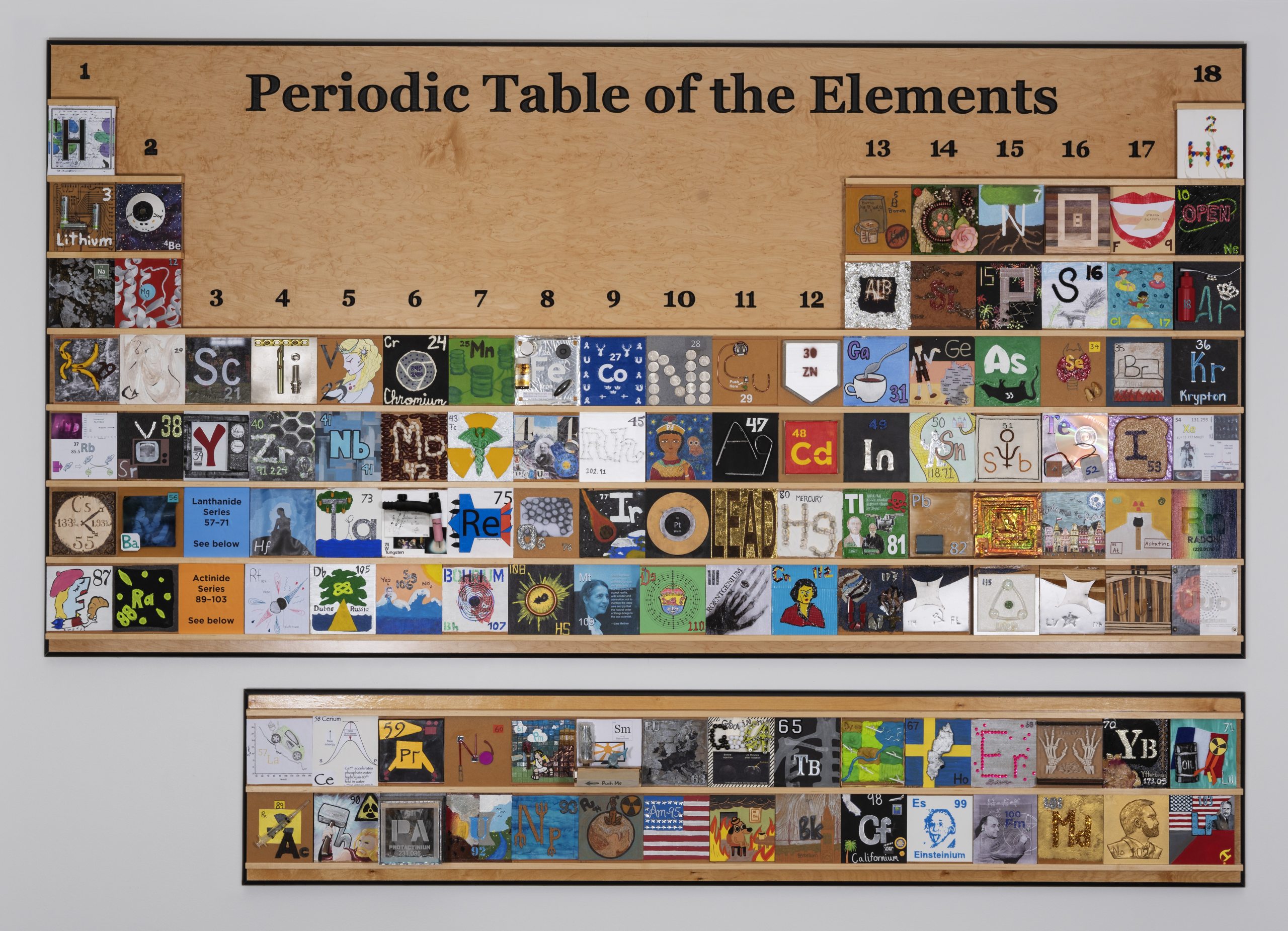 The periodic table of elements that hangs in U.N.C.'s Kenan Science Library.