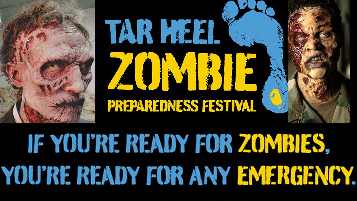 Zombie preparedness graphic.