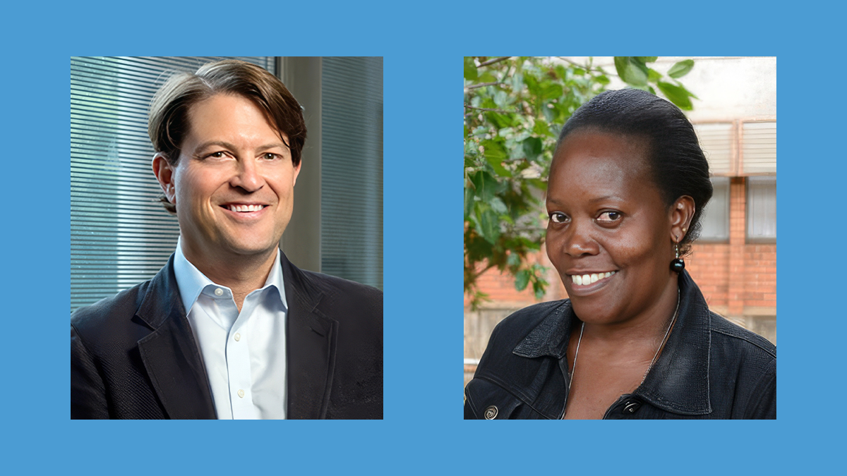 Two headshots side by side of Dr. Jeffrey S. A. Stringer on the left and Margaret P. Kasaro on the right.