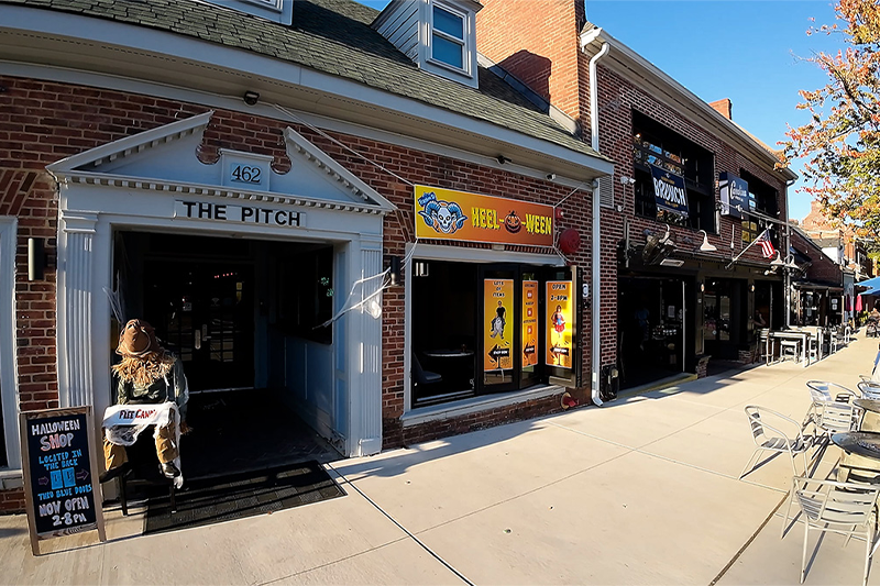 Exterior of the Heel-O-Ween store on Franklin Street.